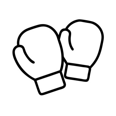 Spor, rekabet, güç ve meydan okuma kavramlarını açık ve çok yönlü bir vektör grafiğinde aktarmak için ideal iki boks eldiveninin yer aldığı minimalist bir tasvir..