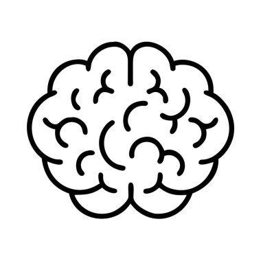 İnsan beynini tasvir eden minimalist bir sanat simgesi. Zekayı, hafızayı, yaratıcılığı ve bilişsel işlevleri sembolize eder, eğitim, bilim ve teknolojiyle ilgili tasarımlar için mükemmeldir..