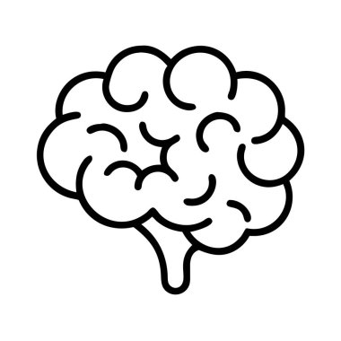 İnsan beyninin biçimlendirilmiş bir tasviri, zekayı, yaratıcılığı, hafızayı, öğrenmeyi ve zihinsel aktiviteyi sembolize eder, çeşitli eğitim veya kavramsal tasarımlar ve sağlık konuları için mükemmeldir..