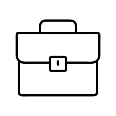 Klasik bir iş çantası ya da belge sahibini tasvir eden, mesleki hayatı, kurumsal görevleri ve resmi evrak işlerini sembolize eden, temiz ve modern bir taslak ikonu..