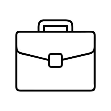 Ticaret, finans, kariyer ve eğitimi temsil eden bir evrak çantasının temiz ve modern bir çizgisi. Web, uygulama veya yazdırma tasarım projeleri için ideal.