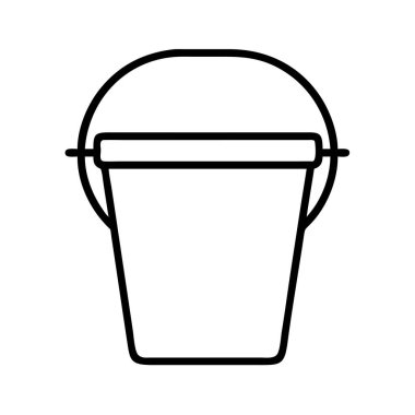 Çeşitli tasarım projeleri için mükemmel saplı bir kova tasviri. Çalışma, sıvı, temizlik veya depolama kavramlarını resmetmek için ideal.
