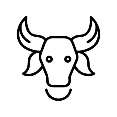Güçlü boynuzlarla bir boğanın kafasını gösteren basit ama güçlü bir vektör çizgisi sanat simgesi. Güç, kararlılık, astrolojik işaretler veya ekonomik büyüme kavramları gerektiren ve çok yönlü bir grafik varlık sağlayan tasarımlar için uygundur..