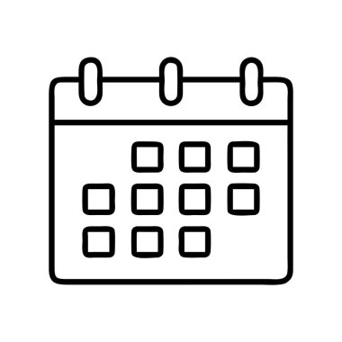 Zaman yönetimi, teslim tarihleri, etkinlikler, randevular ve proje zaman çizelgelerinin aktarımı için mükemmel bir minimalist çizgi çizgisi..