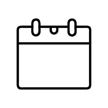 Boş bir takvim sayfasını tasvir eden, randevuları, teslim tarihlerini ve dijital tasarımlar, uygulamalar ve web sitelerindeki önemli tarihleri temsil etmek için idealdir..