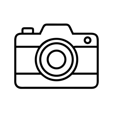 Bir dijital kameranın gösterişli, modern tasarım ikonu, web tasarımı, uygulamalar ve fotoğrafçılık, yakalama anları ve medya projeleri ile ilgili çeşitli görsel içerik için mükemmel.