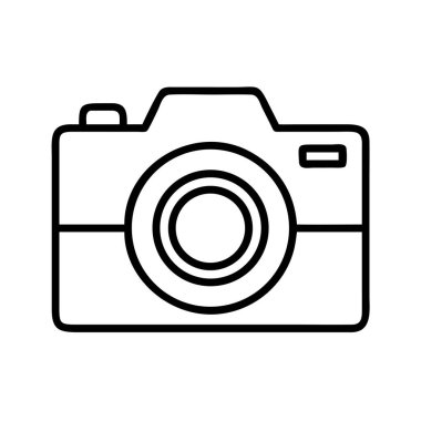Temiz ve minimalist bir kamera çizgisi ikonu. Web arayüzleri, mobil uygulamalar ve fotoğrafçılık, yakalama anları veya dijital görüntüleme süreçleriyle ilgili grafik tasarım projeleri için idealdir..