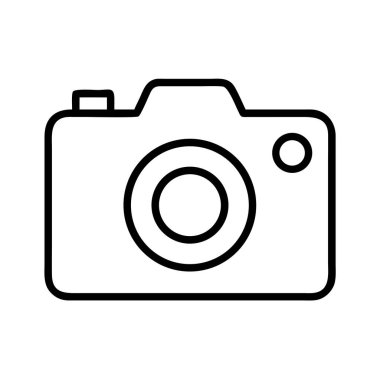 Bir fotoğraf makinesi tasarımı, uygulama arayüzleri, yazdırma ve dijital projeler için fotoğraf ya da medya sembolü gerektiren basit ve temiz bir tasvir. Kullanımı kolay.