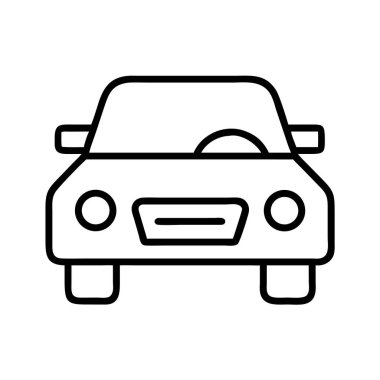 Minimalist taslak simgesi, ön manzara. Web tasarımı, uygulamalar, bilgi grafikleri ve ulaşım, seyahat, otomotiv ve hareketlilik hizmetlerini içeren projeler için uygundur.