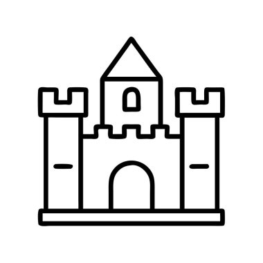 Ortaçağ şatosunu gösteren basit, temiz bir sanat simgesi. Sergide klasik siperler, belirgin kuleler ve tarihi, fantezi veya mimari temalar için mükemmel kemerli bir giriş yer alıyor..