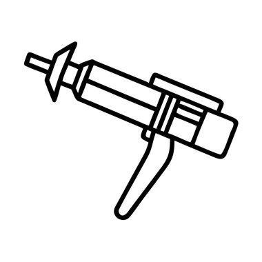 İnşaat ve ev geliştirme için temel bir araç, bu caulk silah ana hatları simgesi çeşitli projelerde mühür, boşluk doldurma ve yapıştırıcı uygulama temsil eder.