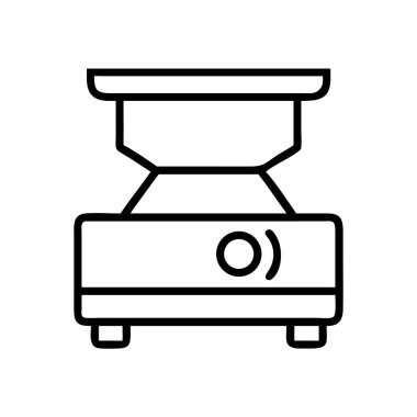 Modern bir elektrikli mutfak öğütücüsünü temsil eden gösterişli bir sanat simgesi kahve çekirdekleri, baharatlar ya da küçük gıda işleme işleri için mükemmel. Mutfak eşyaları ve mutfak temaları için ideal.