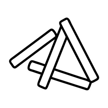 Penrose üçgeninin çizgi çizimi, imkansız bir nesne. Bu optik illüzyon çelişkili geometrisiyle algıyı zorlar, karmaşıklığı ve paradoksu sembolize eder. Görsel bir bulmaca.