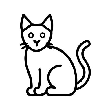Bu minimalist vektör illüstrasyonu basit bir taslak tarzında, web tasarımı, uygulamalar ve çeşitli grafik projeleri için mükemmel oturan bir kediyi içerir. Dijital medya için temiz, modern ve çok yönlü.