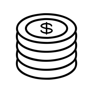 Servet yönetimi ve bankacılık başarısını simgeleyen, maddi büyümeyi, tasarrufu, yatırımı, servetin yönetimini ve bankacılık başarısını simgeleyen temiz bir çizgi sanat simgesi..