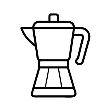 Klasik bir İtalyan soba espresso makinesinin çizgili sanat simgesi. Ayrıca Moka tenceresi olarak da bilinir. Kahve demlemeyi, mutfak malzemelerini ve sabah ayinlerini temsil ediyor. Basit tasarım.