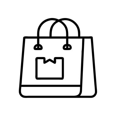 Bir alışveriş çantasının minimalist bir sanat simgesi, e-ticaret siteleri, mobil uygulamalar, perakende promosyonlar ve çevrimiçi mağaza arayüzleri için mükemmel. Satın alma ve satışları temsil eder.