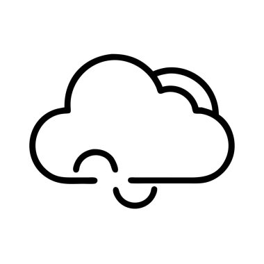Güneş görünen bir bulutu temsil eden basit bir taslak simgesi. Hava tahminleri, dijital veri depolama ya da çevrimiçi servis çizimleri için ideal. Temiz, modern, çok yönlü..