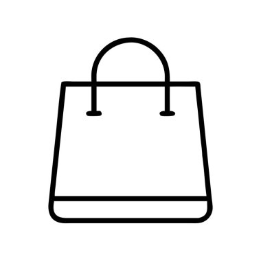 Bir alışveriş çantasının temiz ve modern bir çizelgesi, e-ticaret siteleri, mobil uygulamalar ve perakende pazarlama malzemeleri için mükemmel. Bu çok yönlü simge satın alma, işlemler ve tüketici hizmetlerini temsil eder.