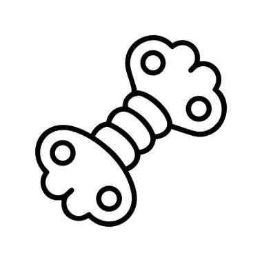 Klasik bir köpek kemiğini tasvir eden basit bir taslak vektör ikonu, evcil hayvan tasarımı için ideal. Hayvan maması, oyun ve bakımı simgeler, uygulamalar, web siteleri ve markalaşmaya uygundur..