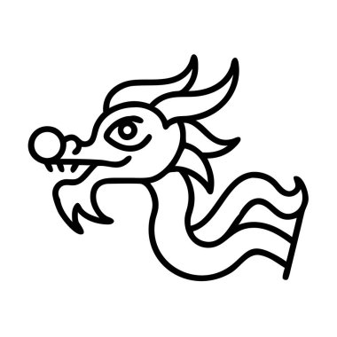 Geleneksel Çin ejderhasının kafa kafaya ve boyuna çizilmiş bir tasviri. Gücü, şansı ve refahı simgeliyor. Kültürel tasarımlar, kutlamalar ve etkinlikler için ideal.