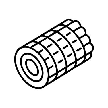 Yuvarlak paspas ya da açık hava vites seyahat simgesi