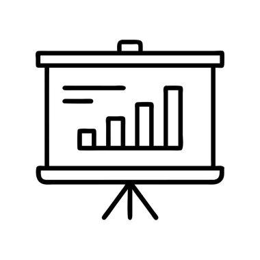 İş çubuğu grafiğini gösteren sunum ekranı simgesi