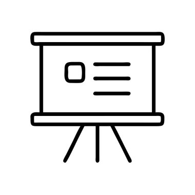 İş toplantısı slaytları için sunum kurulu simgesi