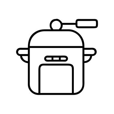 Ev mutfak aletleri elle öğütücü ana hatları simgesi