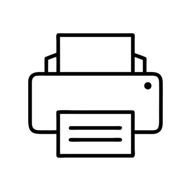 Yazıcı makinesi çıktı döküman satırı resimlemesi