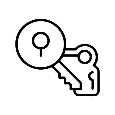 Güvenlik çözümü erişimi için anahtar ve kilit simgesi aç