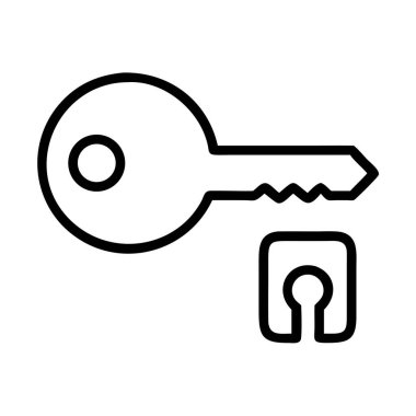 Çevrimiçi erişimi temsil eden anahtar ve kilit simgesi