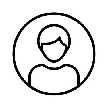 Avatar kullanımı için bir kişinin profilinin basit çizgi simgesi