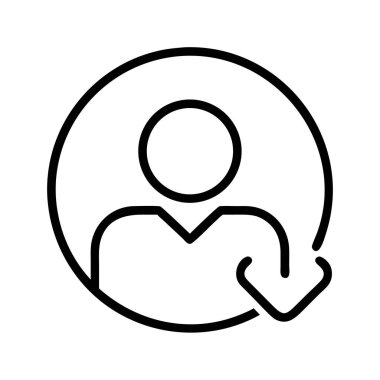 Kullanıcı profili güncelleme simgesi ana hat biçiminde.