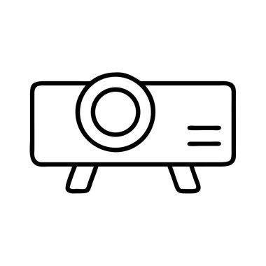 Veri gösterme projektör cihazının özet vektör simgesi.