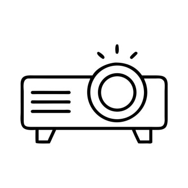 Sunum ve eğitim için modern projektör simgesi