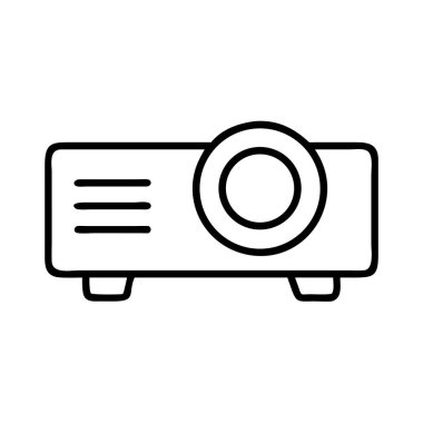Sunum ve ortam görüntüsü gösteren projektör simgesi.