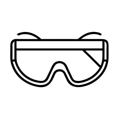 Kış sporlarını korumak için kayak gözlüğü koleksiyonu simgesi