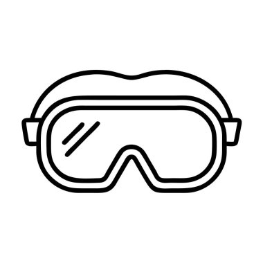 Kar kayağı gözlükleri koruyucu gözlük çizgisi simgesini gizler