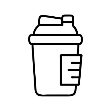 Sallanan şişe taslak ikonu fitness ve spor salonu kullanımı için