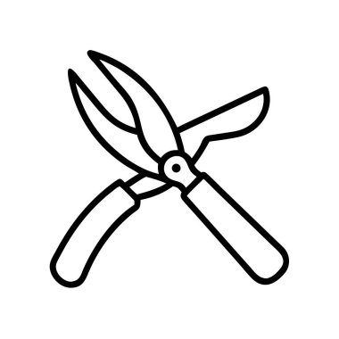 Bahçe işleri için budama makası ana simgesi