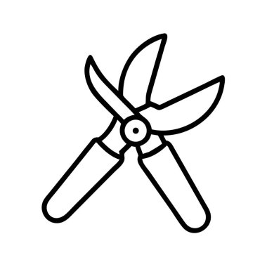 Çiçekleri ve çalıları budamak için bahçe makaslama simgesi