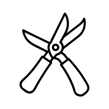 Bahçıvanlık için bahçe budama makası ana simgesi