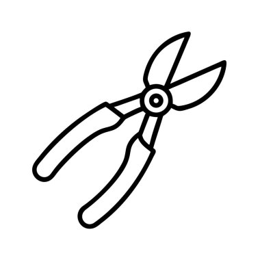 Bahçe budama makası bahçe işi için özet simgesi