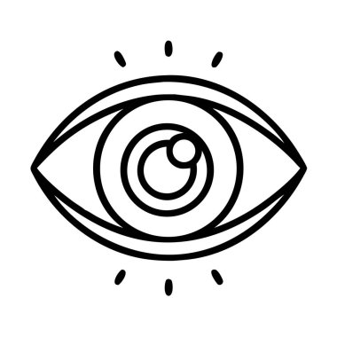 Işıldayan noktalar görme konsepti ile grafiksel göz sembolü