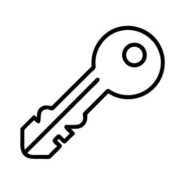 Güvenlik, erişim ve çözüm için satır sanatı simgesi.