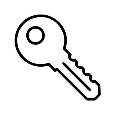 Erişim, güvenlik, kilit ve kilidi temsil eden anahtar simgesi