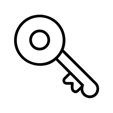 Güvenlik ve erişim için basit bir anahtarın özet simgesi