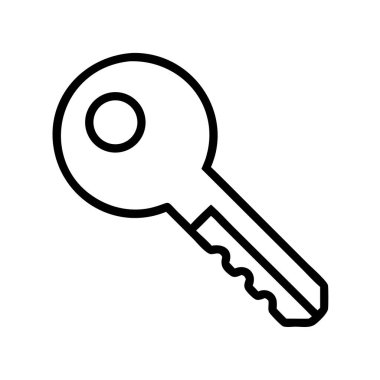 Anahtar simgesi ana hatları; güvenlik, erişim, güvenlik kavramı