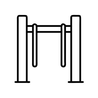 Egzersiz eğitimi için spor salonu paralel barları simgesi